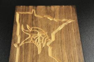 lot 69 image: Minnesota Vikings Carved Wood Sign