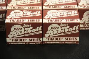 lot 73 image: 1990 Topps Traded Baseball Complete Set Lot  22 Sets