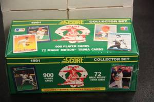 lot 94 image: 1991 Score Baseball Factory Sealed Collector Set Lot  5 Sets