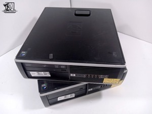 lot 075 image: Two HP Compaq 6005 Pro Small Form Factor PCs (WORKS NEEDS HD)