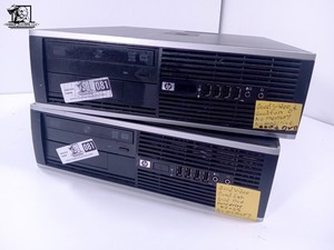 lot 081 image: Two HP Compaq 6005 Pro Small Form Factor PCs (WORKS NEEDS HD)