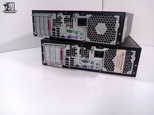 lot 084 image: Two HP Compaq 6005 Pro Small Form Factor PCs (WORKS NEEDS HD)