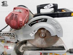 lot 164 image: Chicago Electric 12 inch Double Bevel Sliding Compound Miter Saw with Laser Guide
