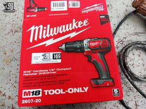 lot 169 image: Milwaukee 12  Hammer Drill New in Box and Milwaukee 12 Electric  Drill