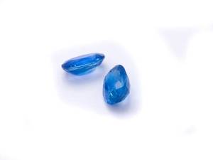 lot 14D image: Pair of Natural Ceylon Blue Sapphires .90 Carats $1875