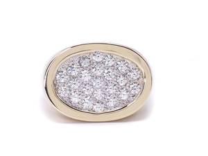 lot 2A image: Mens XL High Grade 1.44 Carat Diamond Estate Ring in Heavy Yellow Gold $7200 Appraisal