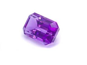 lot 35B image: 6.725 Carat High-Grade AAA Deep Purple Emerald Cut Amethyst Loose Gemstone