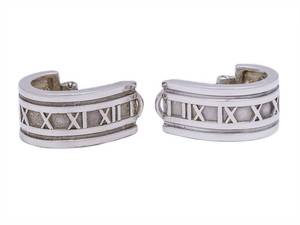lot 38 image: Tiffany & Co Atlas Estate Earrings in Sterling Silver $750