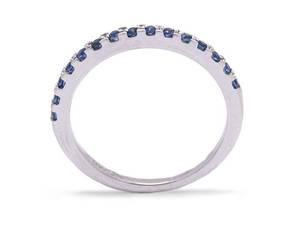 lot 45 image: Beautiful Natural Sapphire and Diamond Estate Ring in 14k White Gold $1999