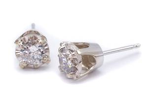 lot 11 image: .75 Carat Diamond Stud Estate Earrings in 14k White Gold $2750