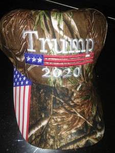 lot 33 image: Donald Trump Cap Hat 2020 camo.