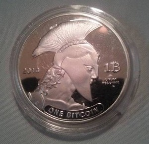 lot 34 image: Bitcoin, 2014, Titan one ounce copper