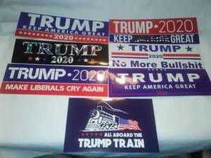 lot 37 image: 7 Trump bumper stickers 3 x 9 - new.
