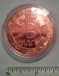 lot 119 image: Bitcoin one ounce pure copper, 2018.