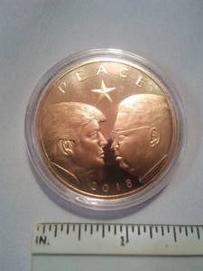 lot 122 image: Trump 2018 PEACE Coin, Kim Jong Un