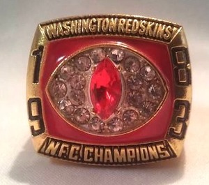 lot 128 image: Washington Redskins NFC Champions Ring-John Riggins