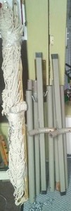 lot 87 image: Hammock-   frame and hammock are complete, Heavy Duty frame