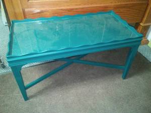 lot 90 image: Side table- with glass top