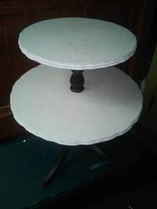 lot 102 image: Occasional Table- 2 tiered,