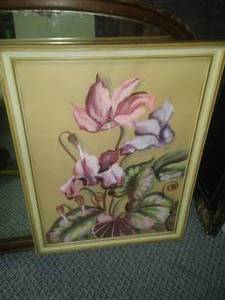 lot 150 image: Wood framed piece of art