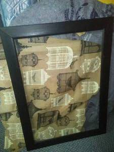 lot 151 image: Large framed Burlap artwork-