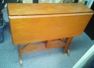 lot 153 image: Skinny drop leaf table