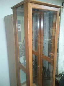 lot 154 image: Rectangle side curio cabinet
