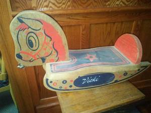 lot 155 image: Vintage rocking horse