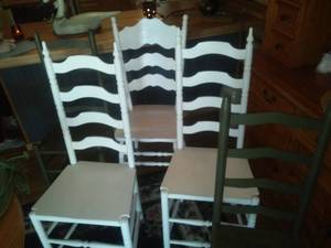 lot 199 image: Ladder Back Chairs (5)