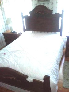 lot 235 image: Vintage Full Headboard, footboard and side rails.