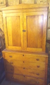 lot 241 image: Antique 2pc. Family Heirloom Cupboard.  From Norway,