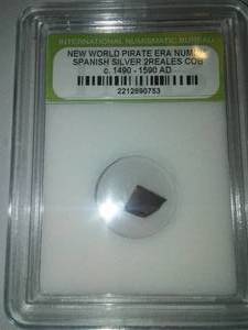 lot 188 image: Spanish Silver 2 Reales Pirate Era 1490-1590,