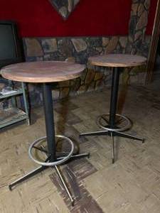 lot 24 image: Lot of 2 High Top Tables 43 Tall