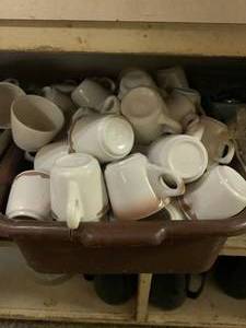 lot 32 image: Full Tote of Buffalo China Coffee Cup