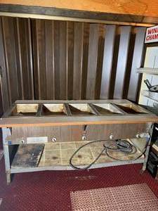 lot 38 image: 5 Tub Buffet Table  39 wide 35 tall 72 long