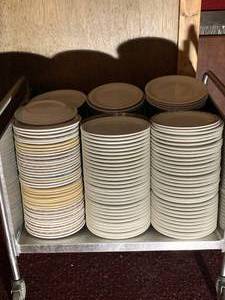 lot 39 image: Large Lot of Buffalo China Plates