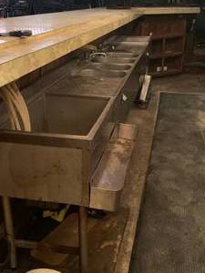 lot 69 image: Stainless Steel Sink (Approx 12 Feet Long)