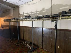 lot 85 image: Vintage Antique White Mortorized Coat Rack