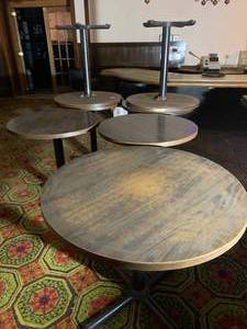 lot 88 image: Lot of 7 Round Tables 35 in Diameter