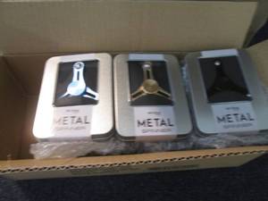 lot 43 image: Lot of 12 Assorted Colored Metal Sp...