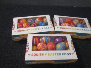 lot 54 image: 3-12 pk Squishy Easter Eggs...