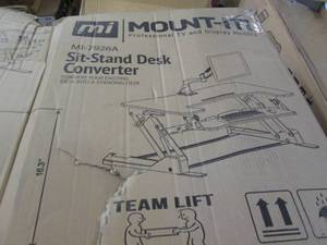 lot 111 image: Sit-Stand Desk Converter open box...