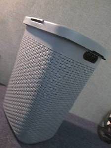 lot 121 image: 50 L Grey  Plastic Laundry Basket w...