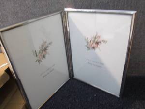 lot 177 image: 2 sets Double Silver Folding Photo ...