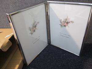 lot 178 image: 2 sets Double Silver Folding Photo ...