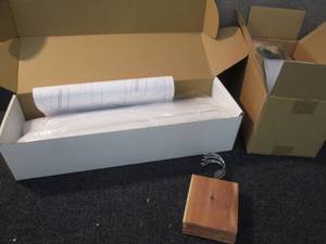 lot 184 image: Picture Rail, Cedar Blocks, Vase wi...