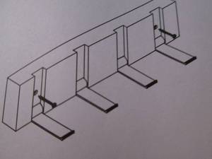 lot 189 image: Walnut 4 Coat Hanger...