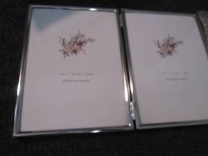 lot 206 image: 2 sets Double Silver Folding Photo ...