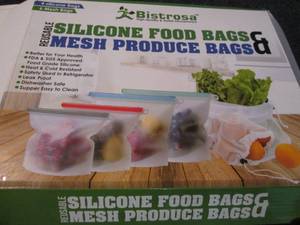 lot 232 image: Reusable Silicone Food Bags & Mesh ...