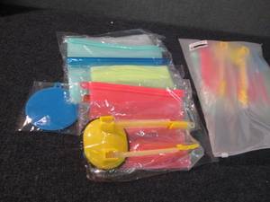 lot 246 image: 2- 4pks Reusable Storage Bags...